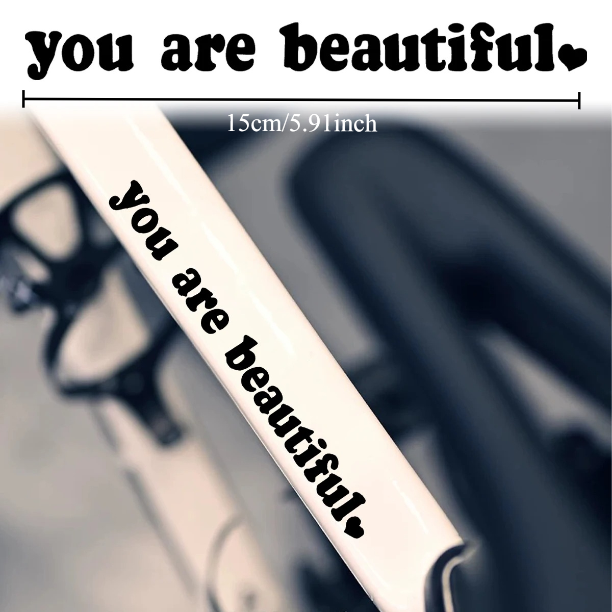 Cycling Quote - 2 pegatinas de vinilo impermeables con