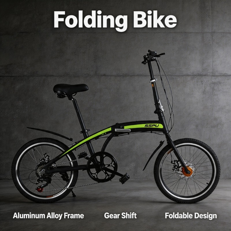 Commuter Biking - Bicicleta Plegable de 20 Pulgadas -