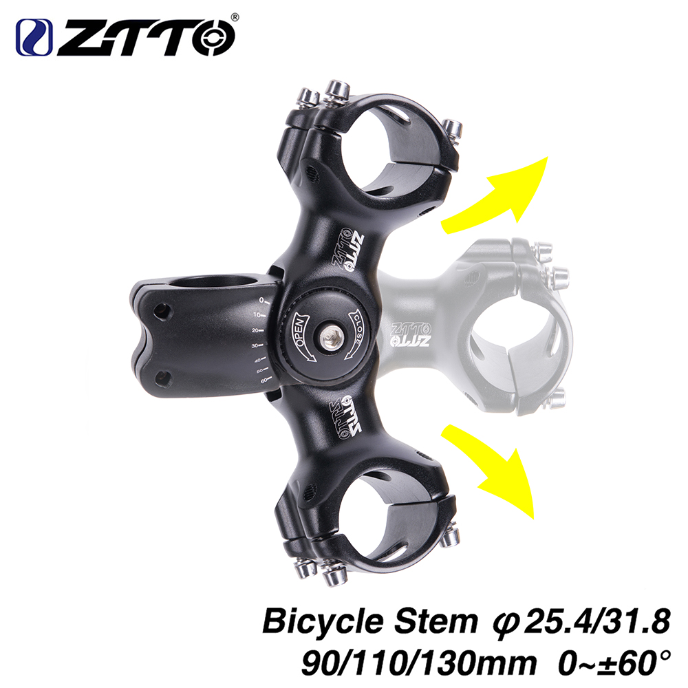 Cycling In City - ZTTO-vástago ajustable para bicicleta, 31,8mm, 25,4mm,