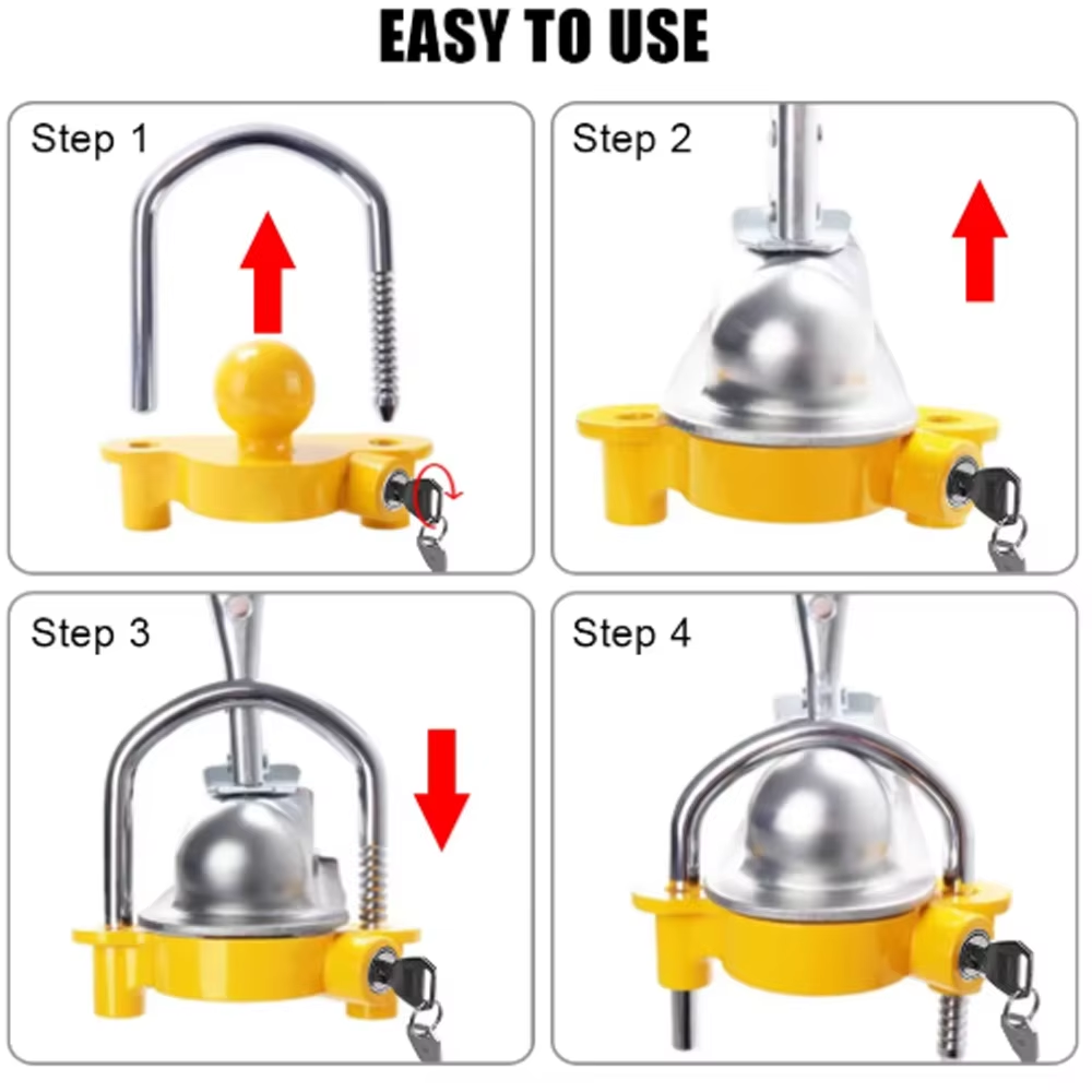 U Lock Heavy Duty - Cerradura de enganche de remolque de