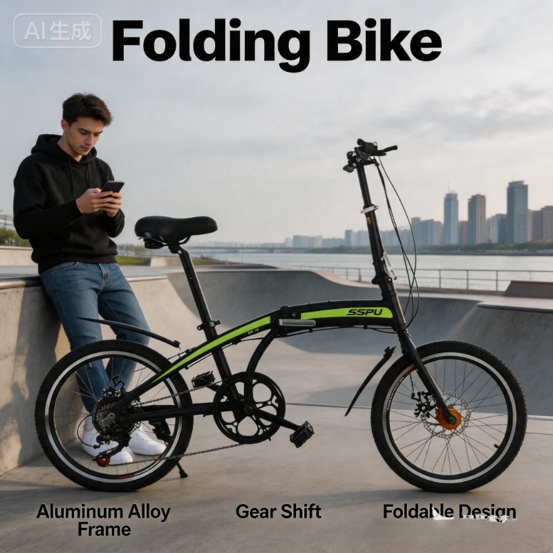Commuter Biking - Bicicleta Plegable Ultraligera de 20 Pulgadas