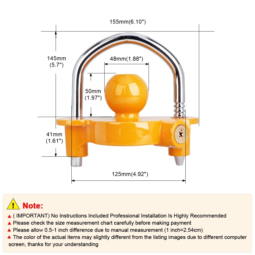 Bloqueo de bola de remolque co - U Lock Heavy Duty reseña y precio