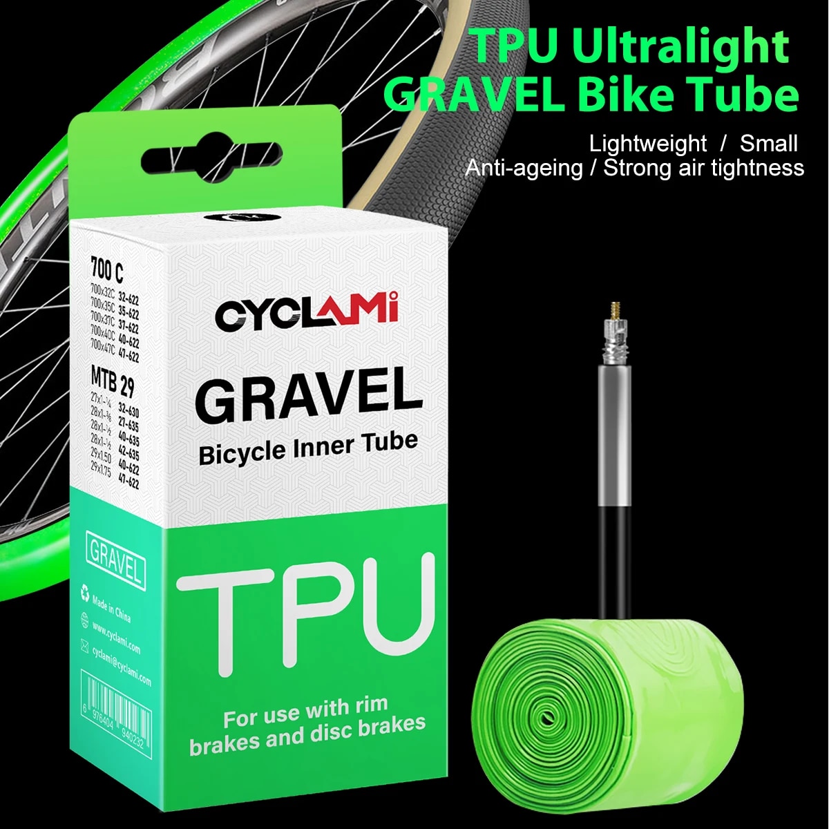 CYCLAMI ultraligero de carrete - Inner Tube 700C reseña y precio