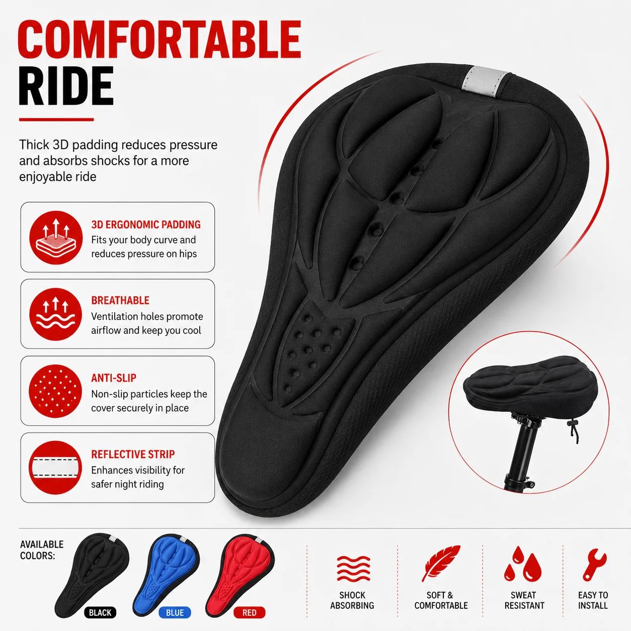 Funda acolchada de espuma suav - Commuting By Bike reseña y precio
