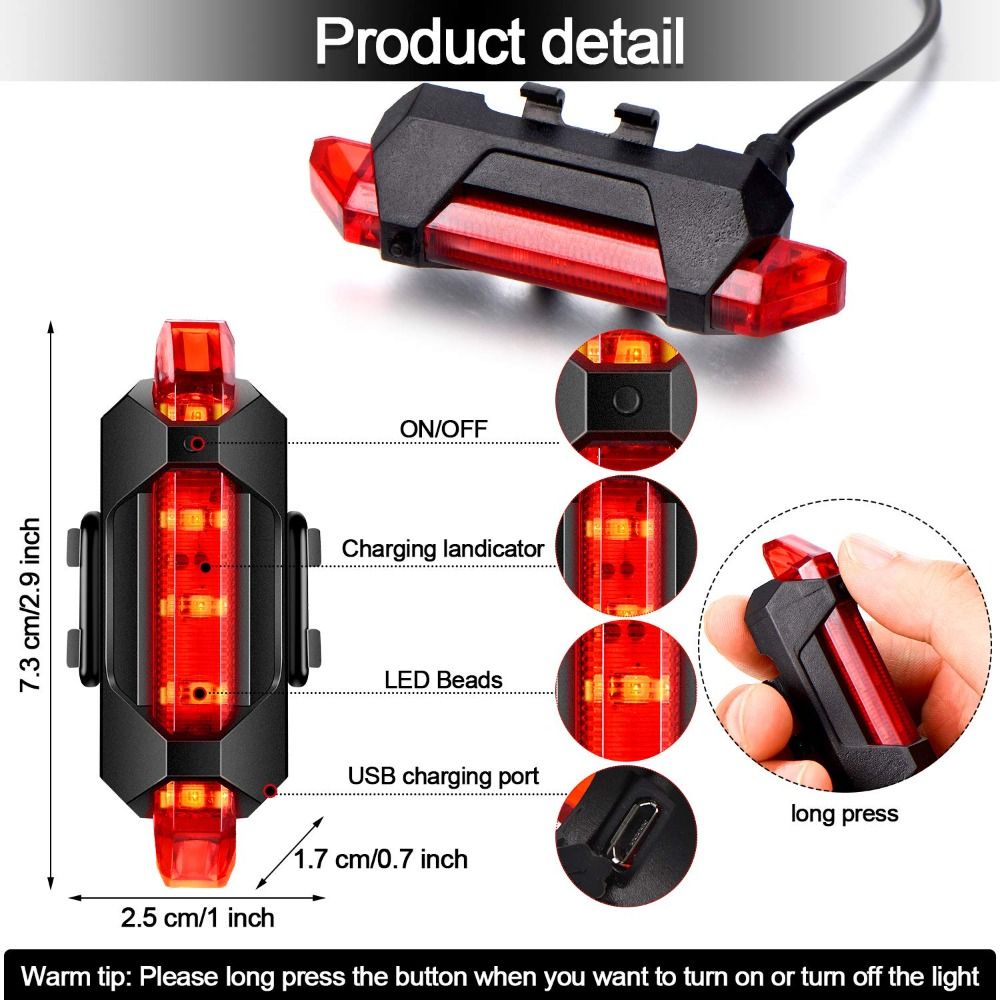 Luz trasera para bicicleta, re - Cycling In City reseña y precio